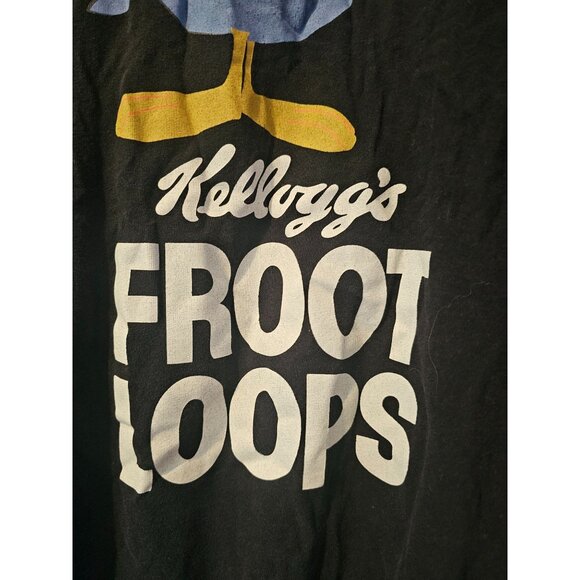 Uniqlo UT Kelloggs Froot Loops Toucan Graphic Tee Black M Cotton Crewneck Shirt - Picture 9 of 11